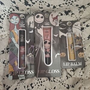 NWT Disney Nightmare Before Christmas Lip Gloss and Balm Set